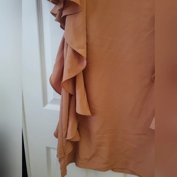 Cream Ruffled Dress - Picture 6 of 9